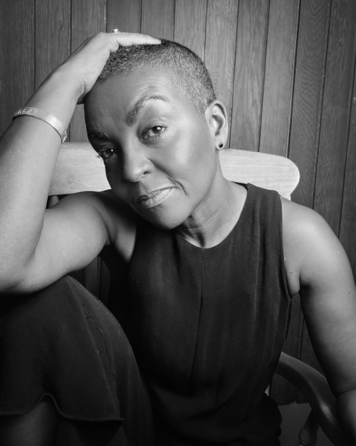 adjoa andoh and wearing headphones